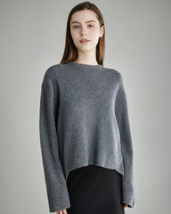 Women's Loft Crew Neck Cashmere Sweater, Grey