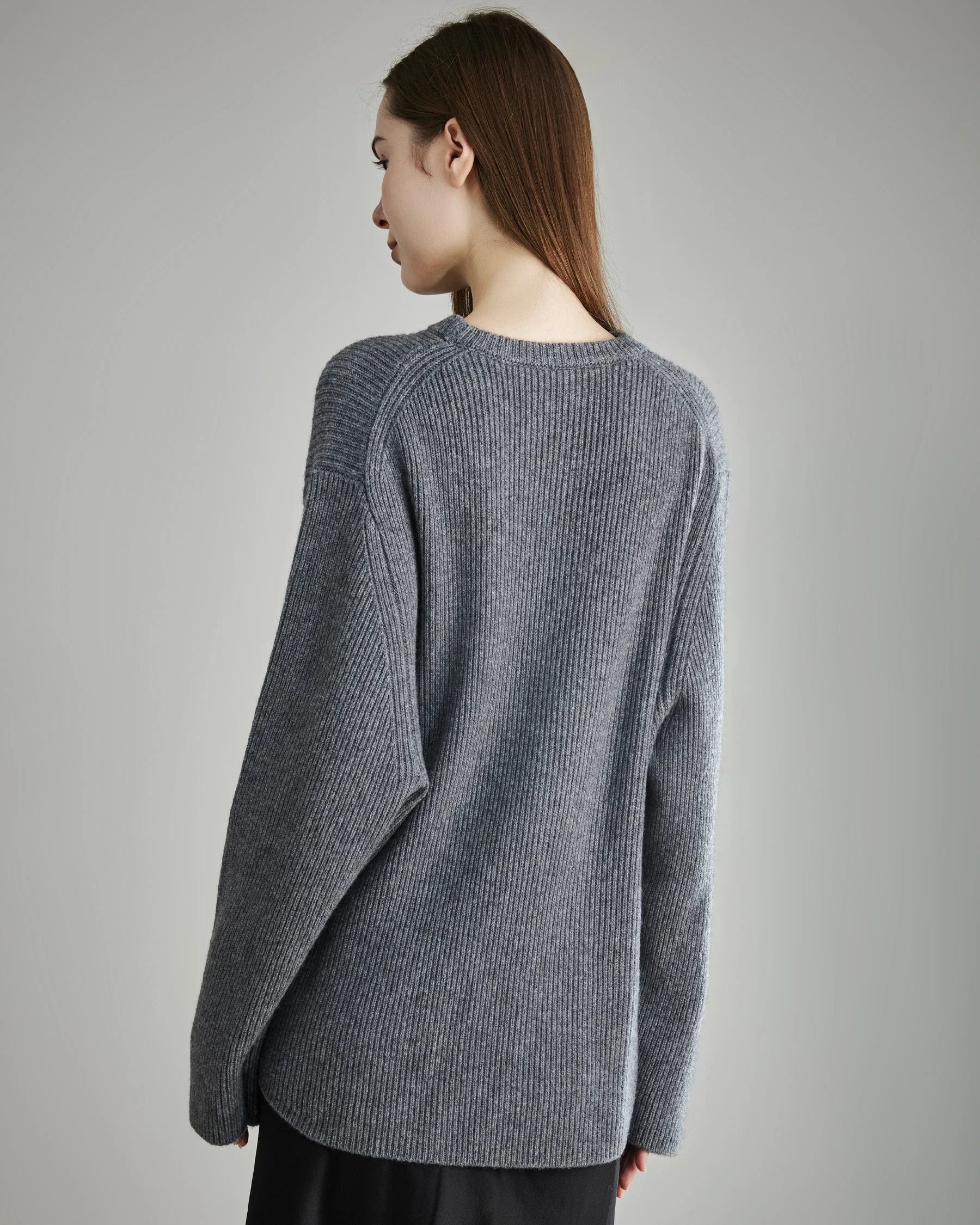 Women's Loft Crew Neck Cashmere Sweater, Grey