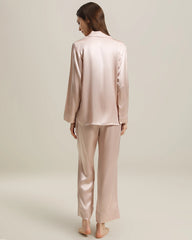 Women's Silk Two Piece Pajamas, Pink