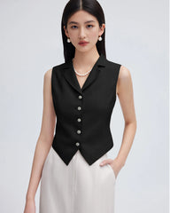 32 Momme Silk Lapel Collar Waistcoat - DAISYSILK UK