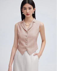 32 Momme Silk Lapel Collar Waistcoat