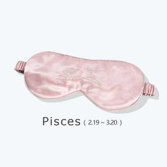 12 Constellation Pink Silk Sleep Mask 22 Momme
