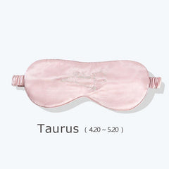12 Constellation Pink Silk Sleep Mask 22 Momme
