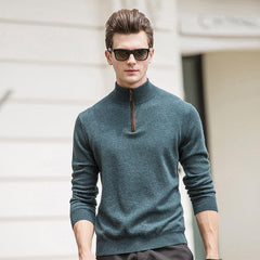 Men's Cashmere Quarter Zip Pullover