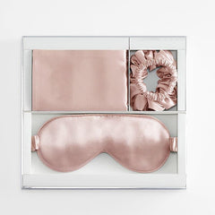 Silk Travel Suit 3 PCS Scrunchy Pillowcase And Eyemask