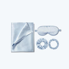 Silk Travel Suit 3 PCS Scrunchy Pillowcase And Eyemask