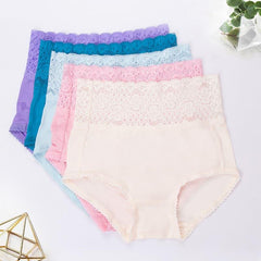 Silk High waist Lace Lingerie Knitted Panties