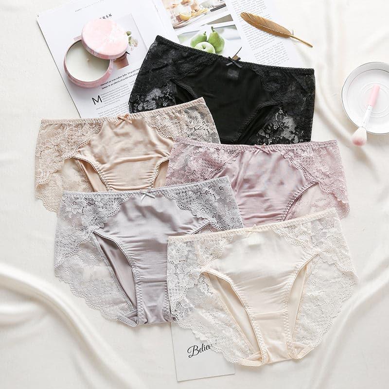 Sexy Lace Comfortable Silk Panties - Daisysilk