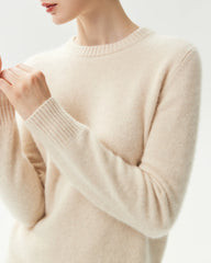 100% Cashmere Basic Crew Neck Pullover