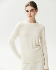 100% Cashmere Basic Crew Neck Pullover