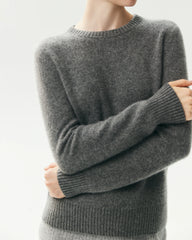 100% Cashmere Basic Crew Neck Pullover