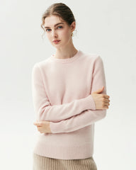 100% Cashmere Basic Crew Neck Pullover