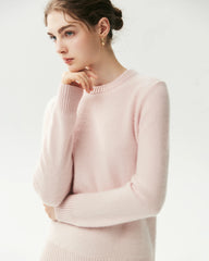 100% Cashmere Basic Crew Neck Pullover