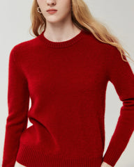 100% Cashmere Basic Crew Neck Pullover