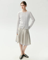 100% Cashmere Cable-Knit Cardigan with Heart Buttons