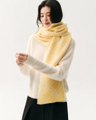 100% Cashmere Checked Scarf
