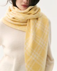 100% Cashmere Checked Scarf