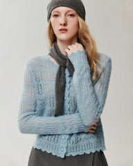 100% Cashmere Mini Triangle Scarf