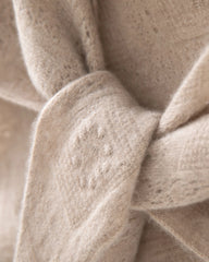 100% Cashmere Pointelle Triangle Knit Shawl