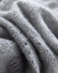 100% Cashmere Pointelle Triangle Knit Shawl