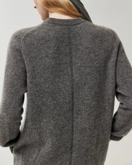 100% Cashmere Relaxed Ribbed Crewneck Sweater