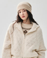 100% Cashmere Ribbed Cuffed Knit Beanie