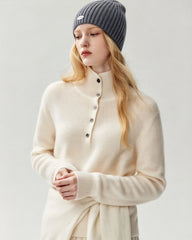 100% Cashmere Ribbed Knit Beanie