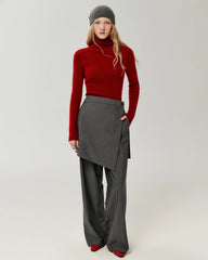 100% Cashmere Ribbed Turtleneck Sweater
