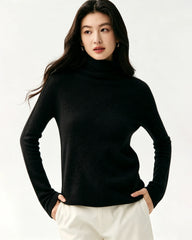 100% Pure Cashmere Mock Neck Sweater