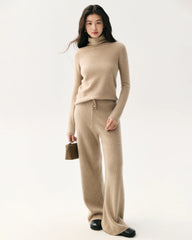 100% Pure Cashmere Mock Neck Sweater