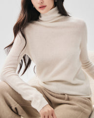 100% Pure Cashmere Mock Neck Sweater