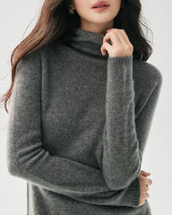 100% Pure Cashmere Mock Neck Sweater