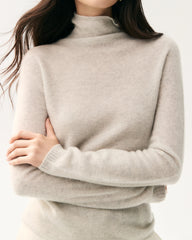 100% Pure Cashmere Mock Neck Sweater