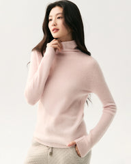 100% Pure Cashmere Mock Neck Sweater