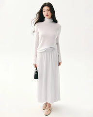 100% Pure Cashmere Mock Neck Sweater