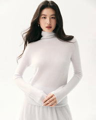 100% Pure Cashmere Mock Neck Sweater