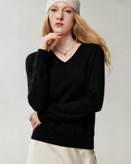 100% Cashmere V-Neck Sweater