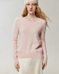 100% Cashmere V-Neck Sweater
