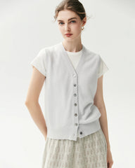 100% Cashmere V-Neck Sweater Vest