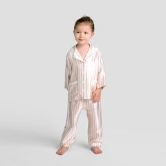 Kid's Stripe Silk Pajama Set
