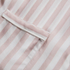 Short Stripe Pajamas Set Kid's Silk Nightwear