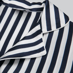 Short Stripe Pajamas Set Kid's Silk Nightwear
