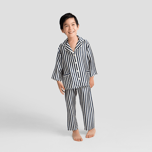 Kid's Stripe Silk Pajama Set