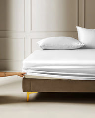 19 Momme 3PCS Silk Fitted Sheet Set, White