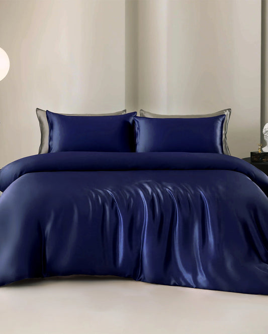 19 Momme 4PCS Silk Duvet Cover and Flat Sheet Set