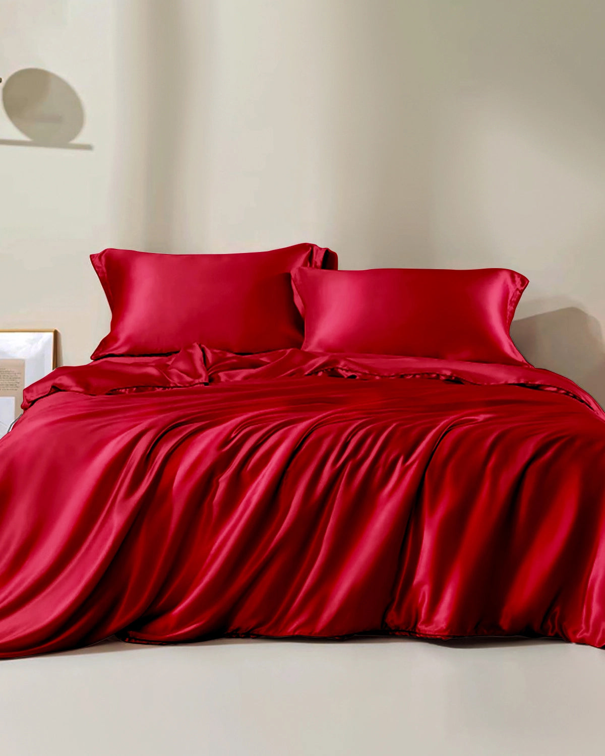 19 Momme Seamless Silk Duvet Cover, Burgundy