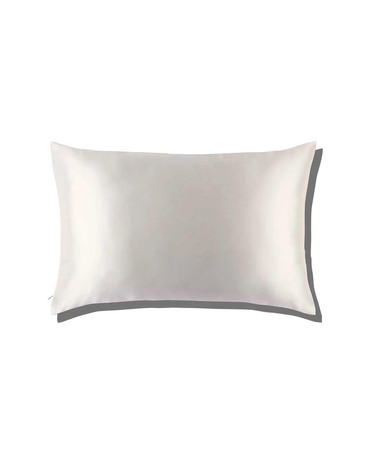 19 Momme Silk Zippered Pillowcase, White