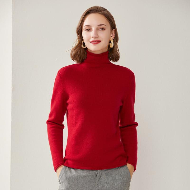 Turtleneck Cashmere Women Sweater - Daisysilk