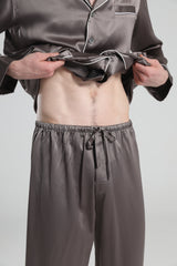 22 Momme Piping Silk Pajamas Set For Men