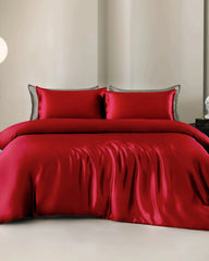 22 Momme 4PCS Silk Duvet Cover and Flat Sheet Set